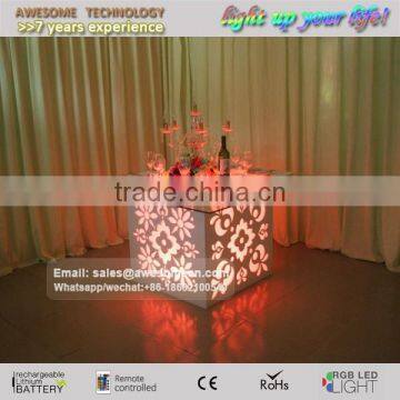 Fancy Led Table, Glass Top Table, Banquet Hall Table for 8 Seater photo-2