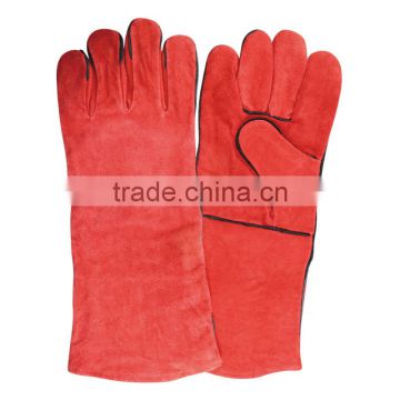 NMSAFETY High quality fire fighting gloves leather work welding long leather gloves