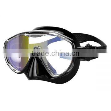 CE Approval Silicone Diving Mask With Mirrored Lens,diving Equipment for Spearfishing (MM-100) photo-4