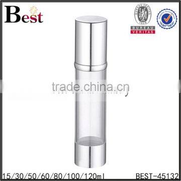 120ml Best Sellers Cosmetic Packaging Skin Care Airless Body Lotion Bottle With Silver UV Pump Cost Price Wholesale photo-2