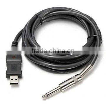 3M Guitar Bass 1/4'' 6.3mm Jack To USB Link Connection Instrument Cable Adapter photo-4