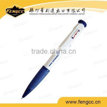 Best sale custom logo hotel plastic ball point pen / gel ink pen for white color