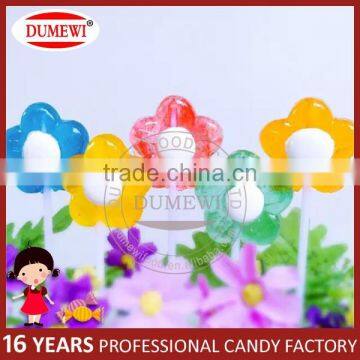 Mini Colorful Flower Shape Candy Sweet Flower Hard Lollipop Candy