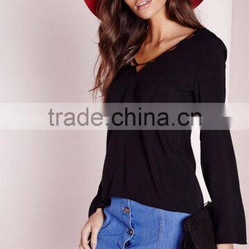 New Arrival Women Scallop Neck Blouse 2016 photo-2