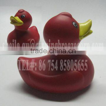 8cm promo floating red rubber duck ,promotional red duck with logo imprint, baby red bath duck