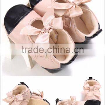 Infant Short Boots Pink Black Brown Round Shoes Bow Cute Beautiful Child Shoes photo-3