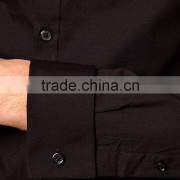 Black Double Cuff Business Shirt Bulk Sale photo-3