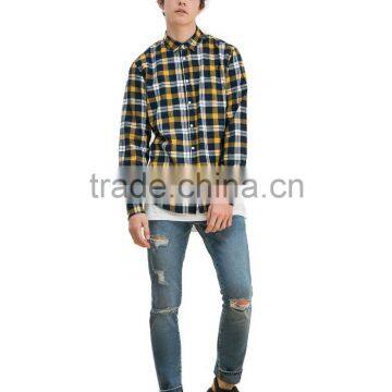 Wholesale Fashion Long Sleeve Mens Custom Plaid Shirts photo-3