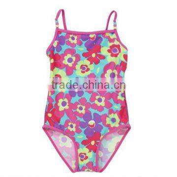 Children Bright Floral one piece Swimsuit Factory