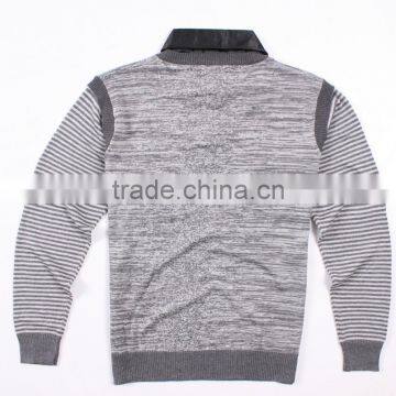 Knitting V Neck Sweater Shirt Collar Sweater Men photo-2