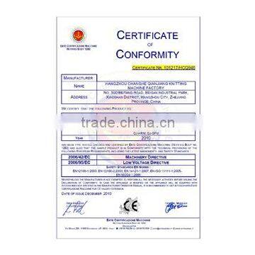 CERTIFICATE  OF CONFORMITY