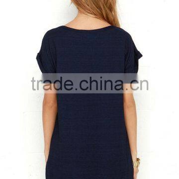 2015Latest Ladies Western Dress Designs Roll Sleeves Shift Dress for Women photo-6