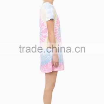 Hot Selling Tie Dye T-shirt Dress Design Beach Dress for Woman 2015 photo-5