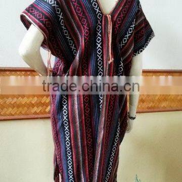 Hill Tribe Woven Dress Vintage Thai Antique Clothing Women Karen
