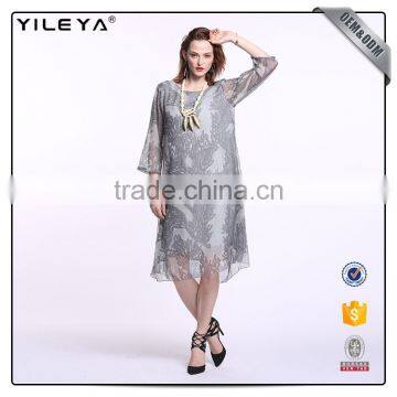 OEM&ODM Service Chiffon Loose Shift Dress,women Shift Dress photo-3