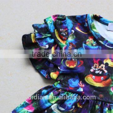 Yawoo Wholesale Chlothing Baby Gown Newborn Clothes New Print Tunic Shirts Ruffle Style Child Clothes photo-5