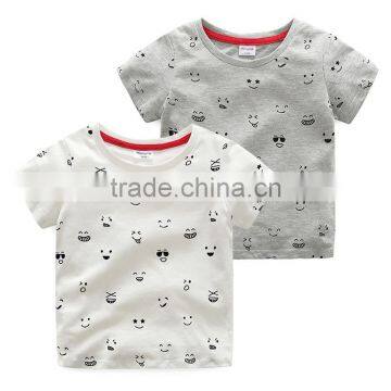 White grey full printed boys kids t-shirts designs