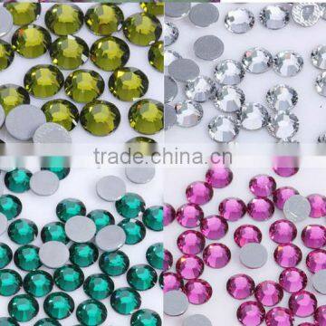 Strong glue hotfix rhinestone flat back round hot fix rhinestone