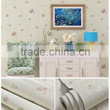 Modern Bedroom Warm PVC Flower Design Waterproof Wall Background Decoration Paper photo-5