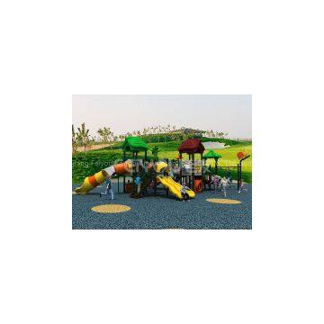 Outdoor Magic Tree House playground equipment plastice slide  for kids