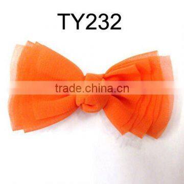 Orange silk bow ties for girl