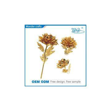 Hot selling cheap wholesale factory made 3D 24K carat gold foil rose flower