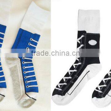 Men and Women Custom Colorful Silly Sneaker Novelty Combed Cotton Socks Silly Socks-ZP00234 photo-2