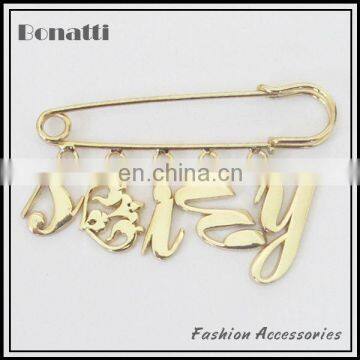 brooch pins with letter