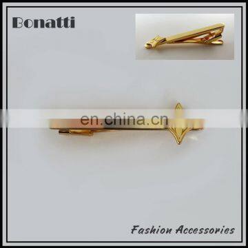 high quality golden tie clip with flower design