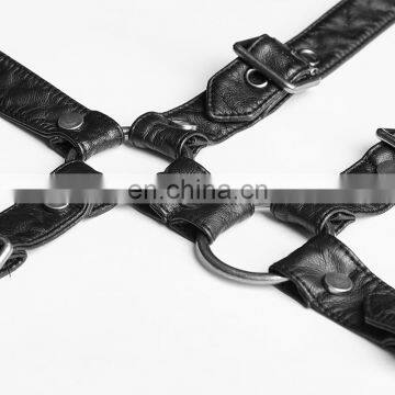 Punk Rave Gothic Black Chest Harness-top S-221 photo-6