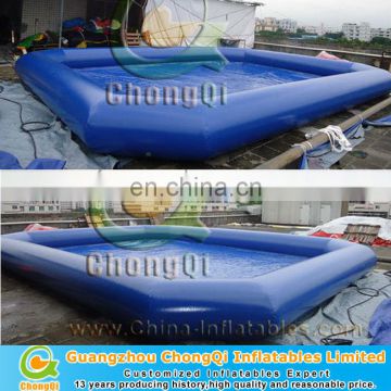 blue inflatable big swim pool for fun