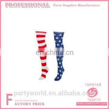 Carnival Womens American Flag Stars and Stripes Knee High Socks