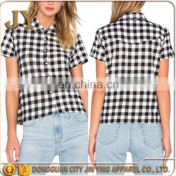 Latest Checker Pattern Shirt Designs For Women Images Of Ladies Casual Tops Designer Western Tops Images Fashion