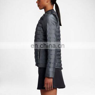100% Polyester Lightweight Waterproof Wholesale Blank Varsity Fashion Nylon Jackets Women photo-5