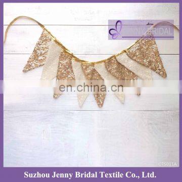 CTS011A fancy party sequin pennant christmas garland