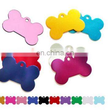 Hot Selling Anodized Aluminum blank Bone Shaped ID Dog Pet Tag
