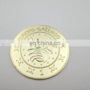 cheap and custom round gold plated medal