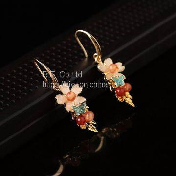 Europe Style Unique Design Crystal Fancy Drop Earrings Jewelry