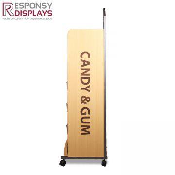 Metal and Wood Candy Food and Snack Chocolate Bars Gum Display Shelf for Supermarket photo-3