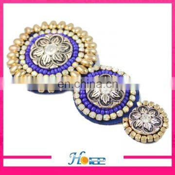 India design handmade beads shoe decoration ladies beads sandal accessories