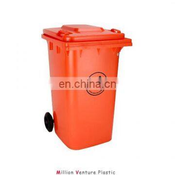 heavy weight plastic dustbin garbage bin 240L HDPE dustbin ZE-240A-1