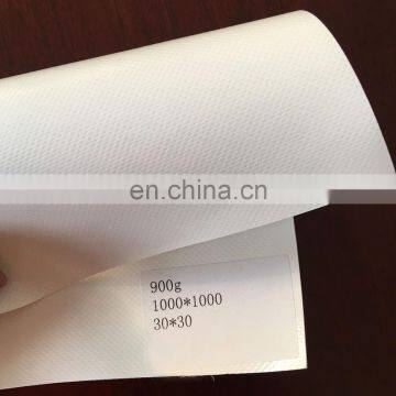 White color PVC tarpaulin laminated fabric,woven fabric