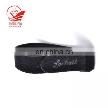 Wholesale plastic buckle two side soft loop clutch security strap with logo embroidery