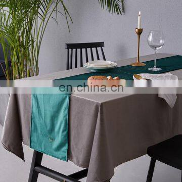 RAWHOUSE Brozing Words Velvet Table Cover Polyester Table Cloth photo-3