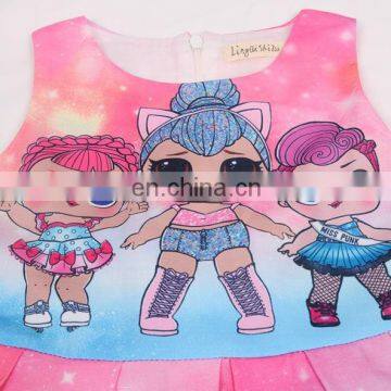 2020 Summer Girls Dress Print Cartoon Wholesale Children's Clothing