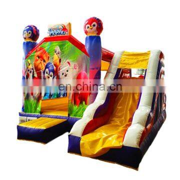 Indoor Outdoor PVC Inflatable bird  bouncer slide Inflatable animal printing  castle with  slide