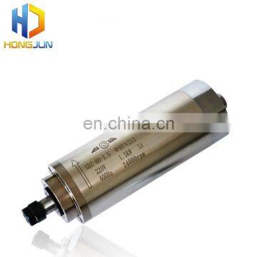 HONGJUN 1.5KW Water Cooled Spindle Motor 80MM 220V ER11 Grind Motor With 3 Bearing photo-2