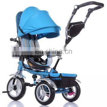Hot Selling Factory Price Children Tricycle / Kids Trike With Foldable Pushbar Rotating Baby Tricycle photo-4