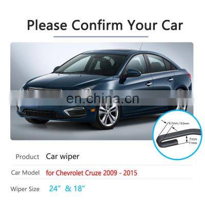 Car Wiper Blades for Chevrolet Cruze 2009 2010 2011 2012 2013 2014 2015 Front Window Windscreen Windshield Car Accessories Goods