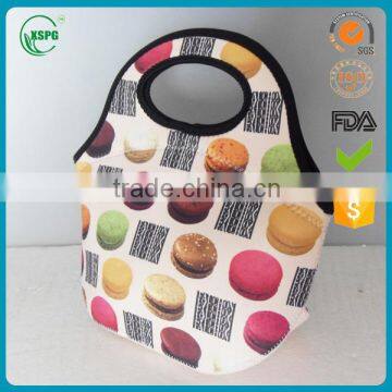 Neoprene Insulated Lunch Bag With Macaroon Pattern